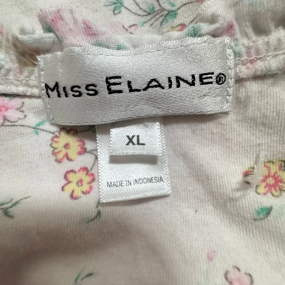 Miss Elaine Floral Cottagecore Capri Pajama Set Size XL Romantic Traditional